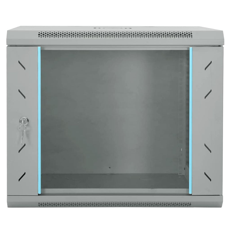 Load image into Gallery viewer, Vidaxl netwerk kabinet met opslag grijs 60 x 45 x 50 cm staal
