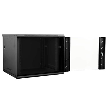 Vidaxl netwerk kabinet met opslag zwart 60 x 60 x 50 cm staal