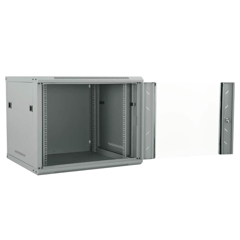 Load image into Gallery viewer, Vidaxl netwerk kabinet met opslag grijs 60 x 60 x 50 cm staal
