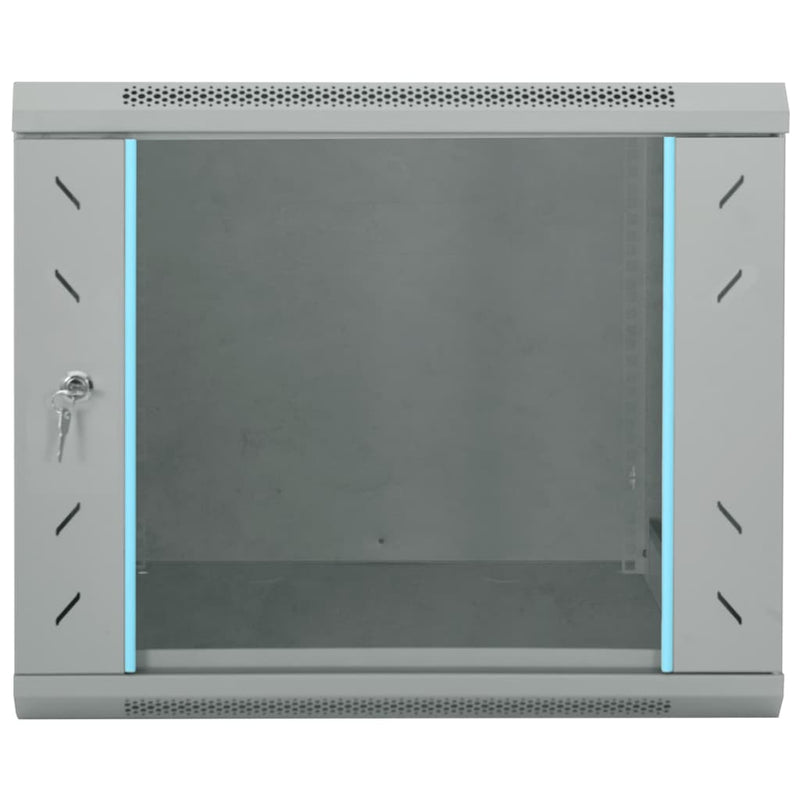 Load image into Gallery viewer, Vidaxl netwerk kabinet met opslag grijs 60 x 60 x 50 cm staal
