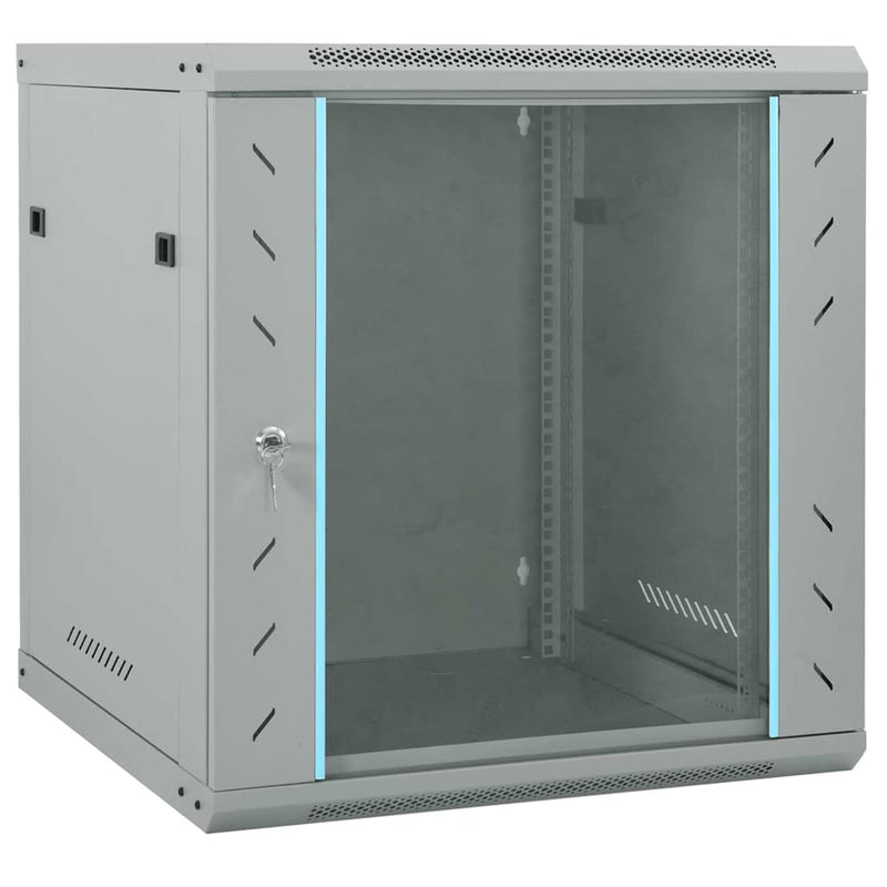 Load image into Gallery viewer, Vidaxl netwerk kabinet met opslag grijs 60 x 60 x 65 cm staal
