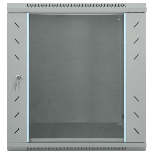 Vidaxl netwerk kabinet met opslag grijs 60 x 60 x 65 cm staal