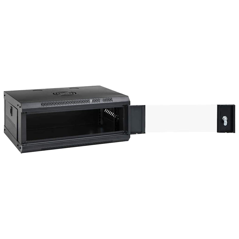 Load image into Gallery viewer, Vidaxl netwerk kabinet met opslag zwart 53 x 45 x 21 cm staal
