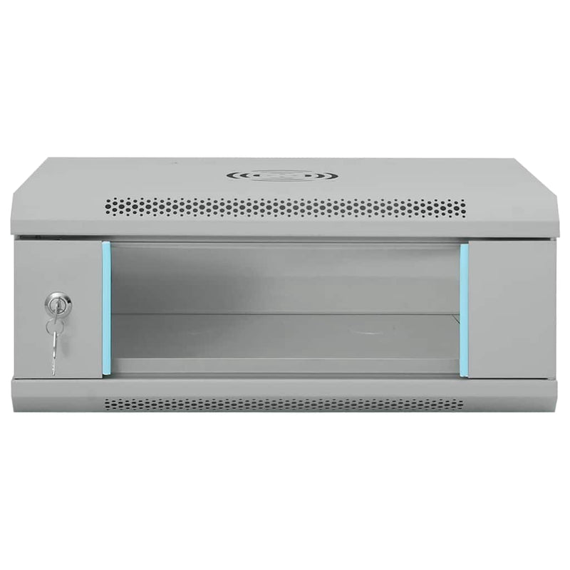 Load image into Gallery viewer, Vidaxl netwerk kabinet met opslag grijs 53 x 45 x 21 cm staal
