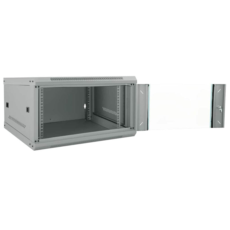 Load image into Gallery viewer, Vidaxl netwerk kabinet met opslag grijs 53 x 60 x 30 cm staal
