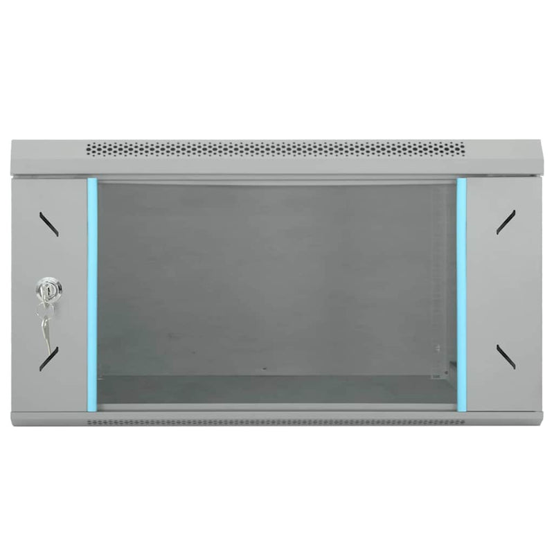 Load image into Gallery viewer, Vidaxl netwerk kabinet met opslag grijs 53 x 60 x 30 cm staal
