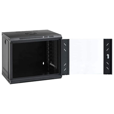 Vidaxl netwerk kabinet met opslag zwart 53 x 45 x 45 cm staal