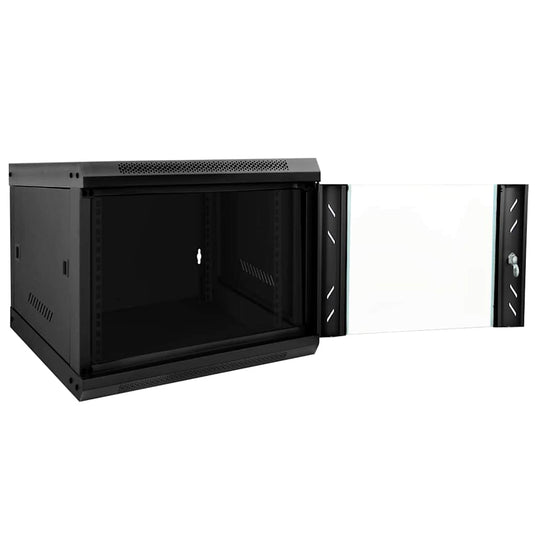 Vidaxl netwerk kabinet met opslag zwart 53 x 60 x 45 cm staal