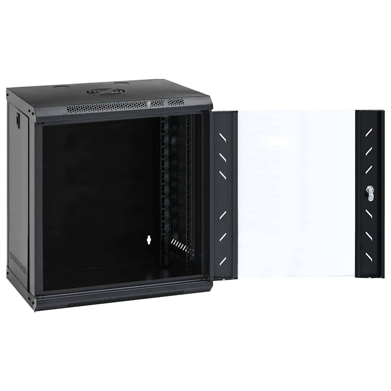 Load image into Gallery viewer, Vidaxl netwerk kabinet met opslag zwart 53 x 45 x 60 cm staal
