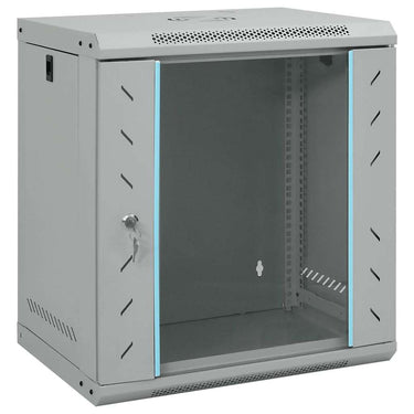 Vidaxl netwerk kabinet met opslag grijs 53 x 45 x 60 cm staal