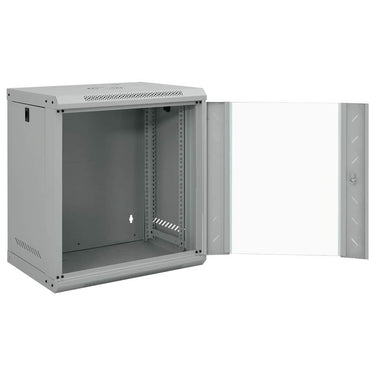 Vidaxl netwerk kabinet met opslag grijs 53 x 45 x 60 cm staal