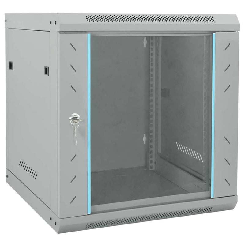 Load image into Gallery viewer, Vidaxl netwerk kabinet met opslag grijs 53 x 60 x 60 cm staal
