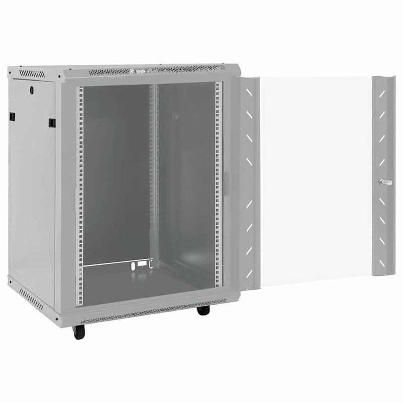 Load image into Gallery viewer, Vidaxl netwerk kabinet met opslag grijs 60 x 60 x 80 cm staal
