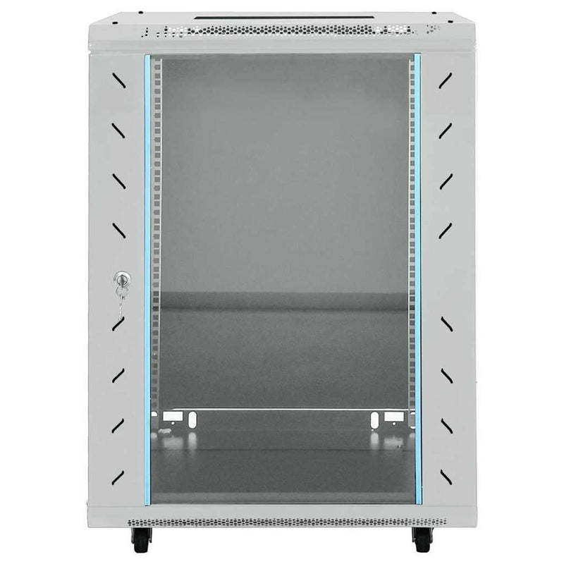 Load image into Gallery viewer, Vidaxl netwerk kabinet met opslag grijs 60 x 60 x 80 cm staal
