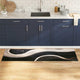 Vidaxl keuken vloerkleed zwart 180 x 60 cm fluweel