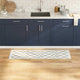 Vidaxl keuken vloerkleed wit 150 x 45 cm fluweel
