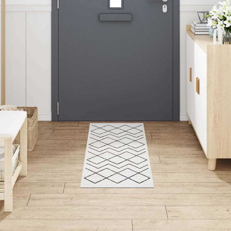 Load image into Gallery viewer, Vidaxl keuken vloerkleed wit 150 x 45 cm fluweel
