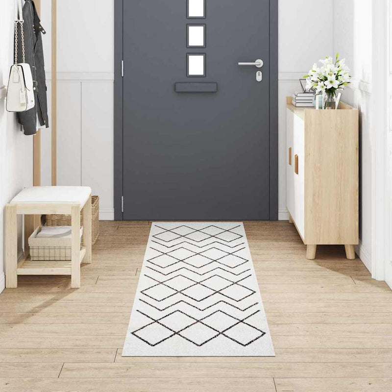 Load image into Gallery viewer, Vidaxl keuken vloerkleed wit 300 x 60 cm fluweel
