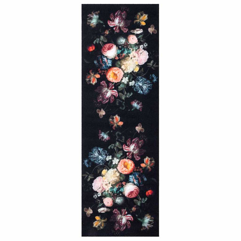 Load image into Gallery viewer, Vidaxl keuken vloerkleed zwart 180 x 60 cm fluweel

