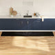 Vidaxl keuken vloerkleed zwart 300 x 60 cm fluweel