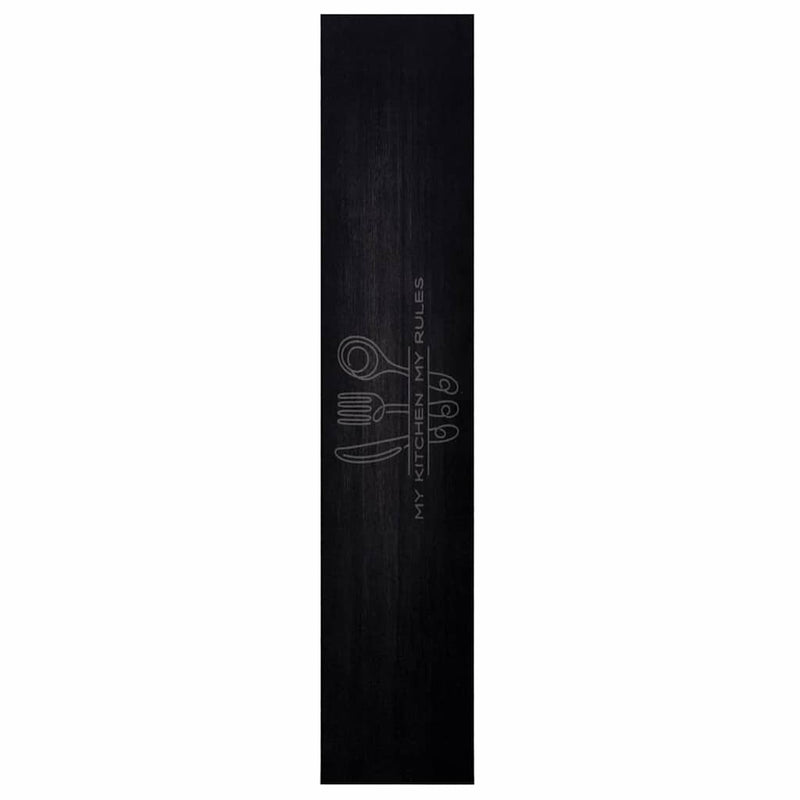 Load image into Gallery viewer, Vidaxl keuken vloerkleed zwart 300 x 60 cm fluweel
