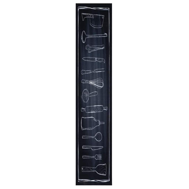 Load image into Gallery viewer, Vidaxl keuken vloerkleed zwart 300 x 60 cm fluweel
