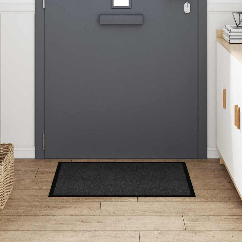 Load image into Gallery viewer, Vidaxl deurmat antraciet 60 x 40 x 1.2 cm teddy stof
