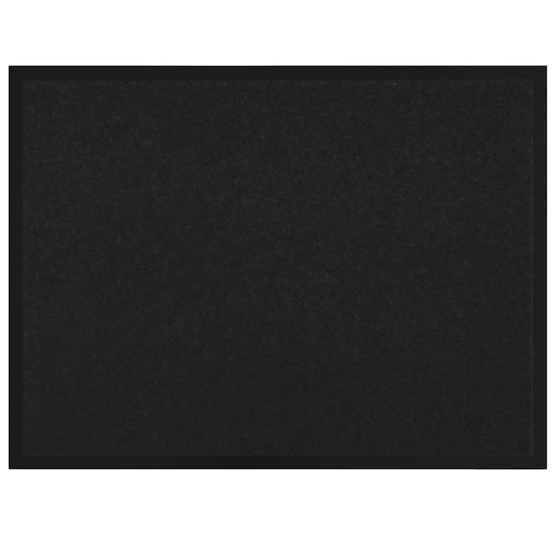 Load image into Gallery viewer, Vidaxl deurmat zwart 60 x 40 x 1.2 cm teddy stof
