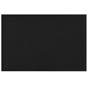 Vidaxl deurmat zwart 60 x 40 x 1.2 cm teddy stof