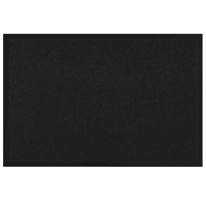 Load image into Gallery viewer, Vidaxl deurmat zwart 60 x 40 x 1.2 cm teddy stof
