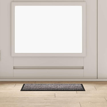 Vidaxl deurmat lichtgrijs 60 x 40 x 1.2 cm teddy stof