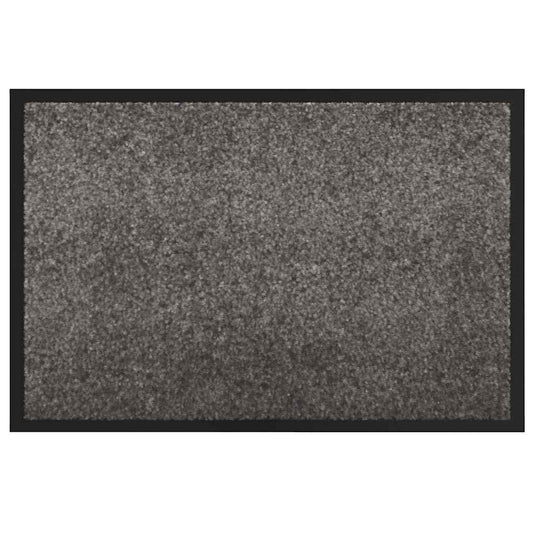 Vidaxl deurmat lichtgrijs 60 x 40 x 1.2 cm teddy stof