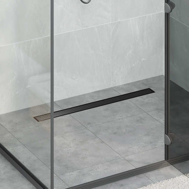 Vidaxl doucheafvoer 2-in-1 met 360° sifon zwart 80 cm