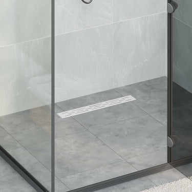 Vidaxl doucheafvoer glasdeksel met 360° sifon zilver 50 cm