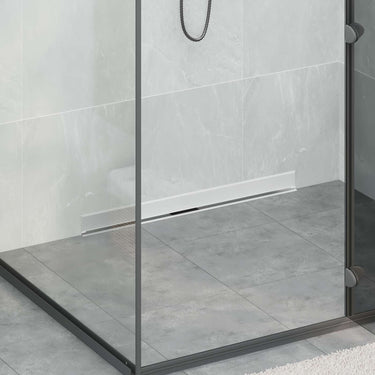Vidaxl wandgemonteerde douche afvoer zilver 80 cm roestvrij staal 304