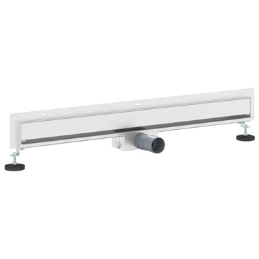 Vidaxl wandgemonteerde douche afvoer zilver 80 cm roestvrij staal 304