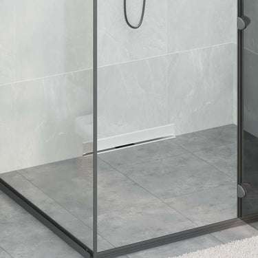 Vidaxl wandgemonteerde douche afvoer zilver 50 cm roestvrij staal 304