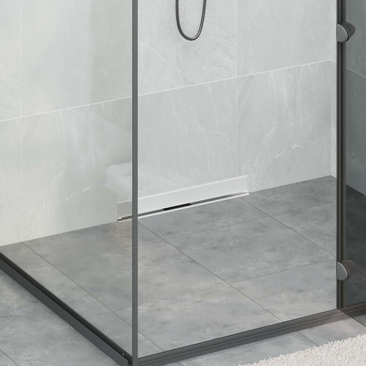 Vidaxl wandgemonteerde douche afvoer zilver 50 cm roestvrij staal 304