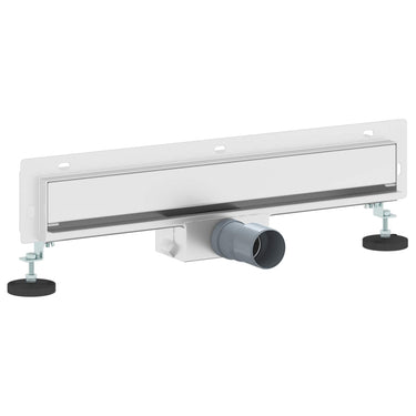 Vidaxl wandgemonteerde douche afvoer zilver 50 cm roestvrij staal 304