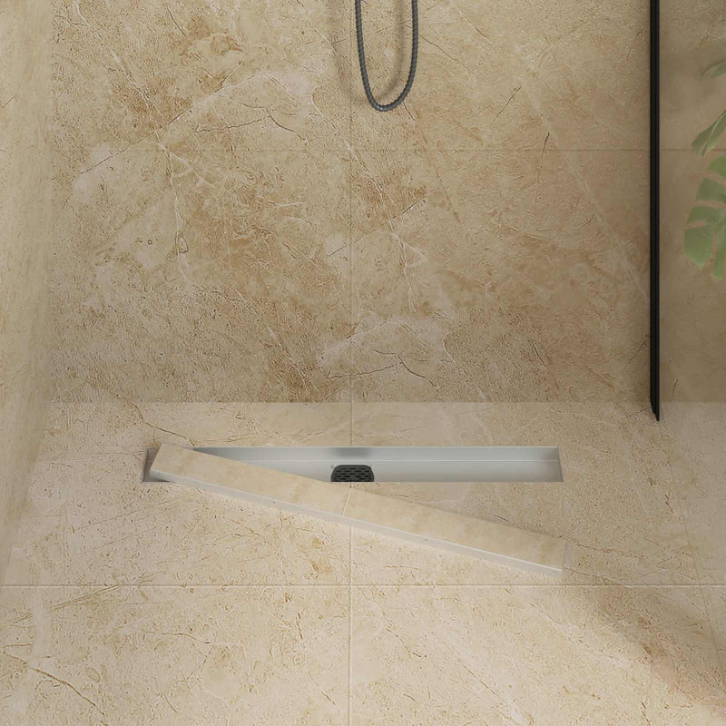 Load image into Gallery viewer, Vidaxl doucheafvoer 2-in-1 met 360° sifon zilver 70 cm
