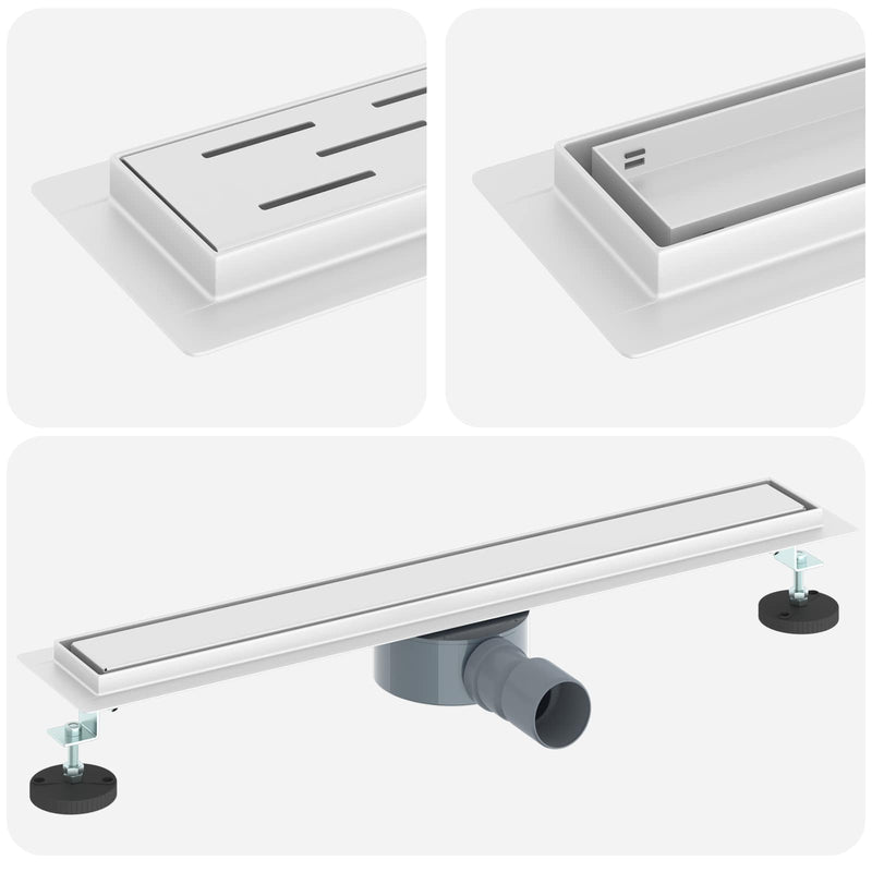 Load image into Gallery viewer, Vidaxl doucheafvoer 2-in-1 met 360° sifon zilver 60 cm
