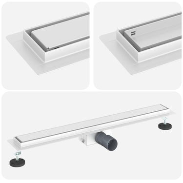Vidaxl 2 in 1 doucheafvoer zilver 80 cm roestvrij staal 304