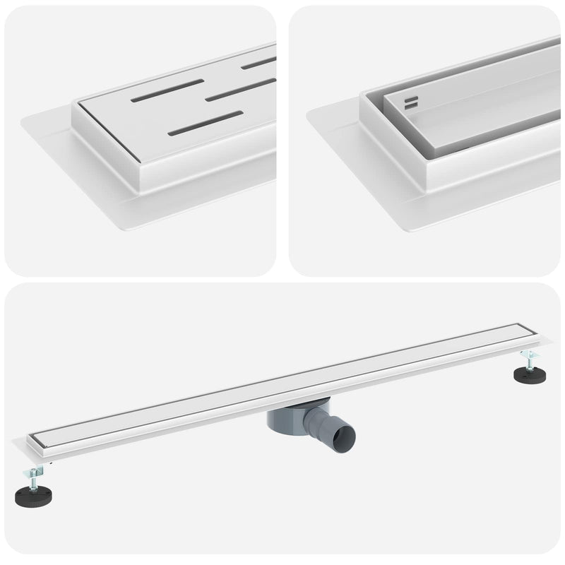 Load image into Gallery viewer, Vidaxl doucheafvoer 2-in-1 met 360° sifon zilver 100 cm
