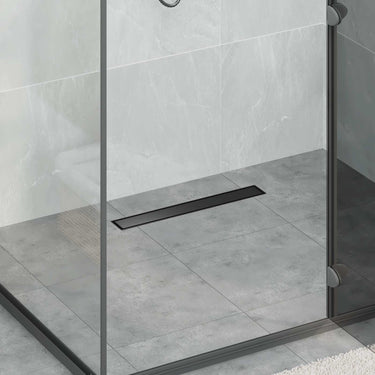 Vidaxl 2 in 1 doucheafvoer zwart 60 cm roestvrij staal 304