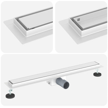 Vidaxl 2 in 1 doucheafvoer zilver 70 cm roestvrij staal 304
