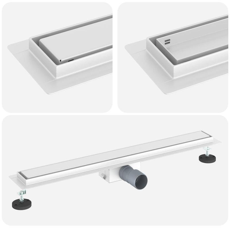 Load image into Gallery viewer, Vidaxl 2 in 1 doucheafvoer zilver 70 cm roestvrij staal 304
