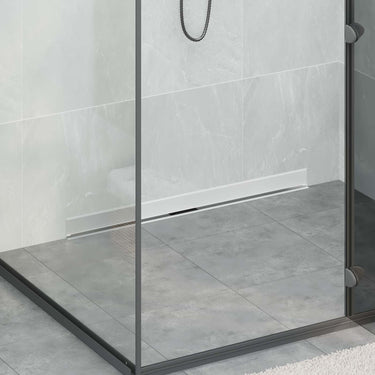 Vidaxl wandgemonteerde douche afvoer zilver 90 cm roestvrij staal 304