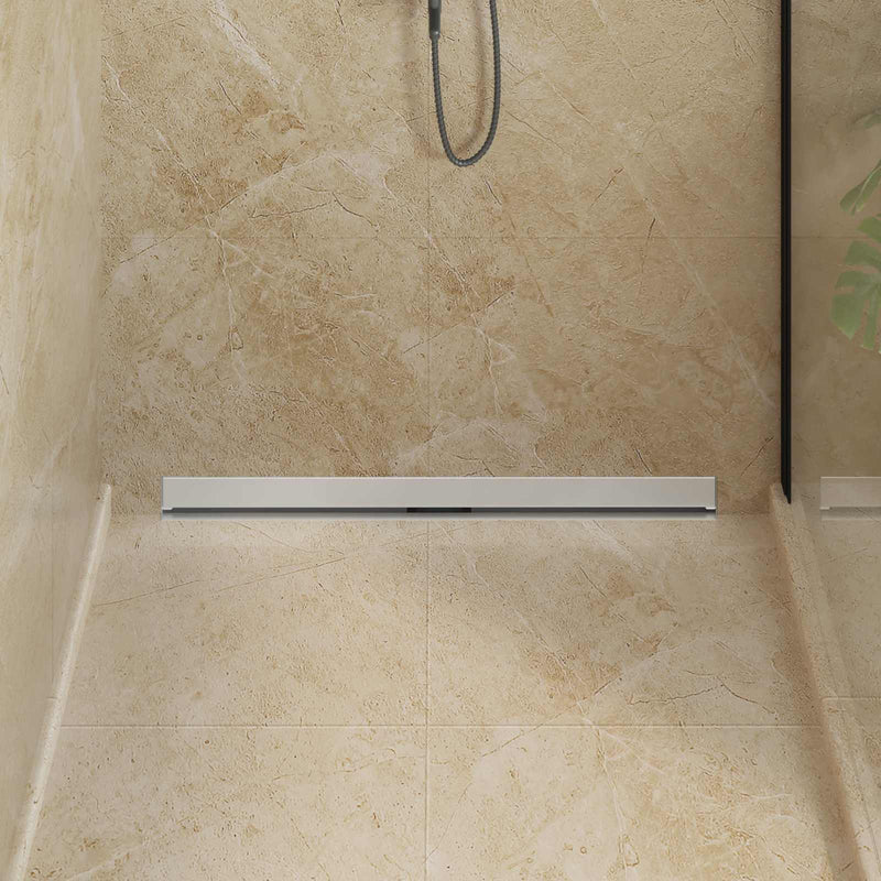 Load image into Gallery viewer, Vidaxl wandgemonteerde douche afvoer zilver 90 cm roestvrij staal 304
