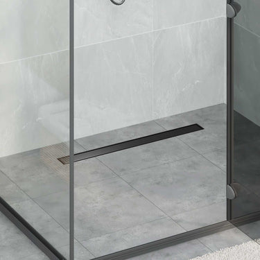 Vidaxl 2 in 1 doucheafvoer zwart 70 cm roestvrij staal 304