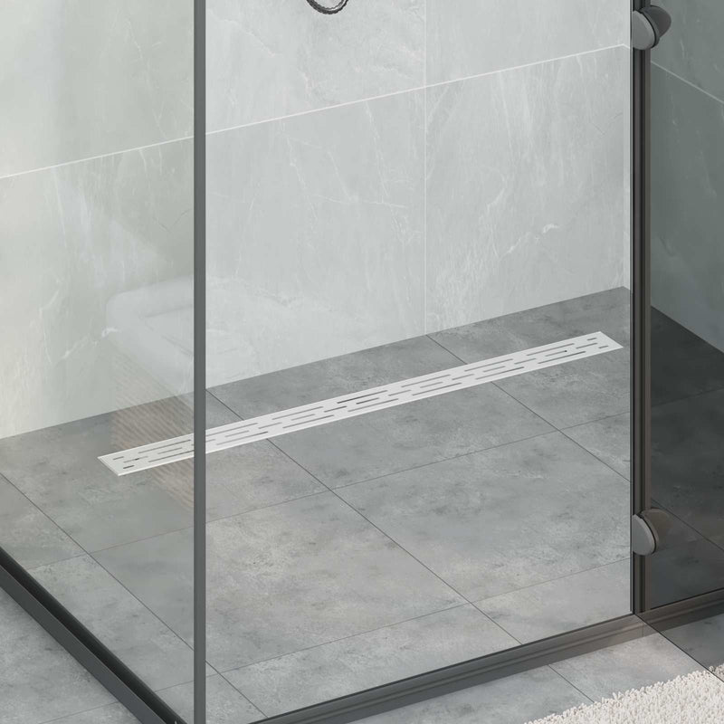 Load image into Gallery viewer, Vidaxl doucheafvoer glasdeksel met 360° sifon zilver 90 cm
